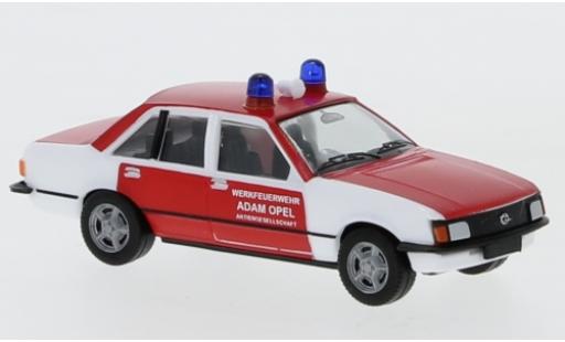 Diecast model cars Opel Rekord E Werkfire brigade Adam AG 1/87 Herpa