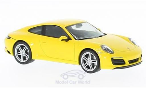 Diecast model cars Porsche 911 SC Carrera 4 Coupe yellow 1/43 Herpa