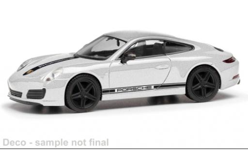 Diecast model cars Porsche 911 4S Carrera silver 1/87 Herpa