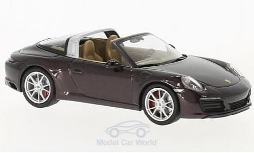 Diecast model cars Porsche 911 Targa 4S metallic brown 1/43 Herpa
