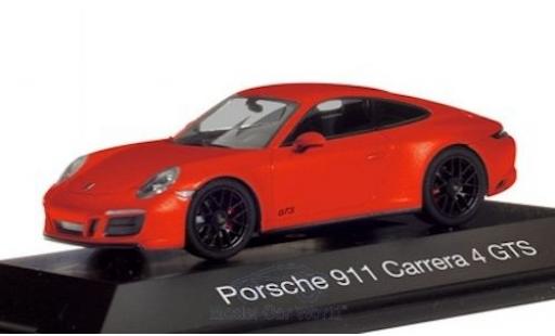 Diecast model cars Porsche 911 GTS Carrera 4 orange 1/43 Herpa