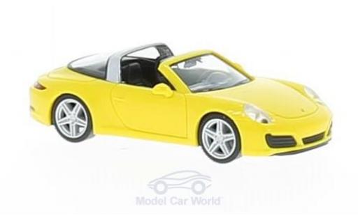 Diecast model cars Porsche 911 Targa 4 yellow 1/87 Herpa