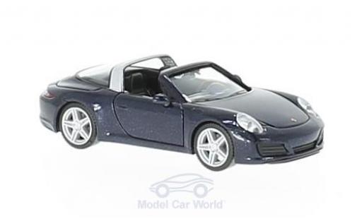 Diecast model cars Porsche 911 Targa 4 metallic blue 1/87 Herpa