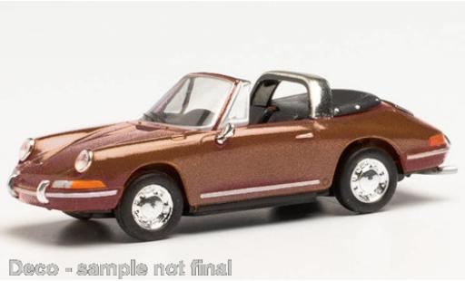 Diecast model cars Porsche 911 Targa metallic brown 1/87 Herpa