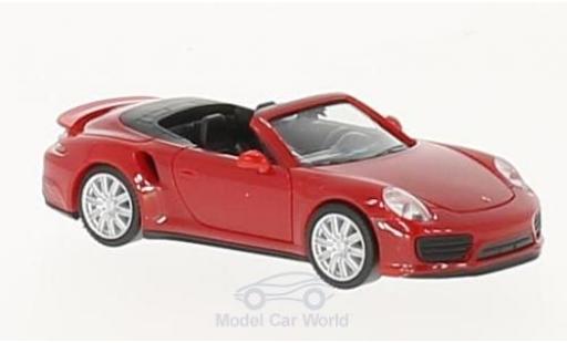 Diecast model cars Porsche 911 Turbo Convertible red 1/87 Herpa