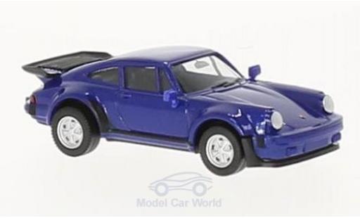 Diecast model cars Porsche 911 Turbo metallic blue 1/87 Herpa