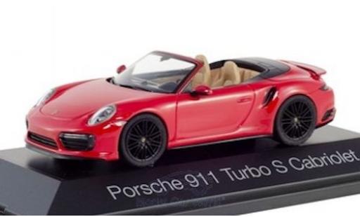 Diecast model cars Porsche 911 Turbo s Convertible red 1/43 Herpa