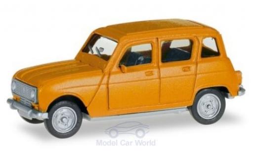 Diecast model cars Renault 4 Base yellow 1/87 Herpa