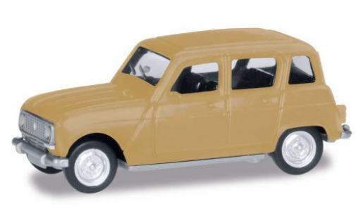 Diecast model cars Renault 4 Base R beige 1/87 Herpa