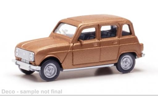 Diecast model cars Renault 4 Base R metallise beige 1/87 Herpa