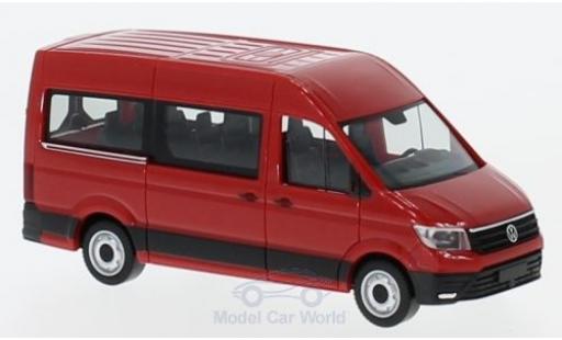 Diecast model cars Volkswagen Crafter Bus HD red 1/87 Herpa