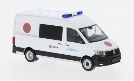 Diecast model cars Volkswagen Crafter Bus Halbbus Malteser / Zivilschutz 1/87 Herpa