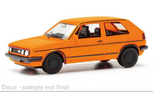 Diecast model cars Volkswagen Golf GTI II orange 1/87 Herpa