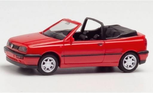 Diecast model cars Volkswagen Golf Cabriolet III Convertible red 1/87 Herpa
