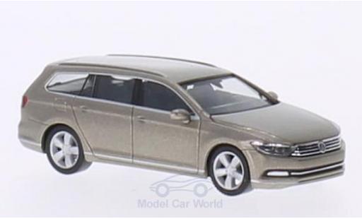 Diecast model cars Volkswagen Passat B7 (B8) Variant metallic beige 2014 1/87 Herpa