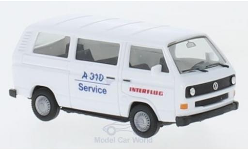 Diecast model cars Volkswagen T3 Base Bus Interflug 1/87 Herpa