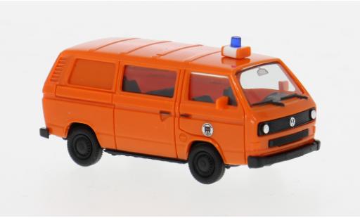 Diecast model cars Volkswagen T3 Base Fire brigade Hamburg 1/87 Herpa