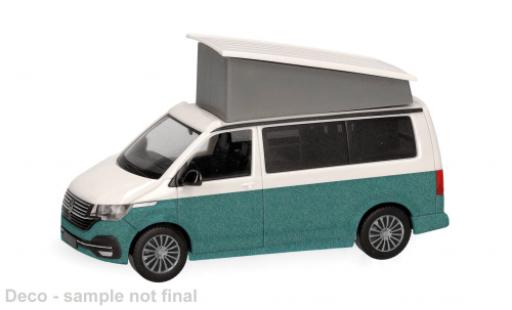 Diecast model cars Volkswagen T6 T6.1 .1 California green/white 1/87 Herpa