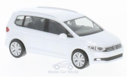 Diecast model cars Volkswagen Touran Base metallic white 1/87 Herpa
