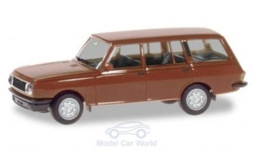 Diecast model cars Wartburg 353 Tourist brown 1984 1/87 Herpa