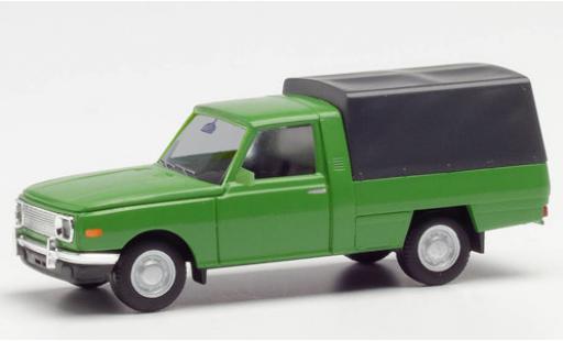 Diecast model cars Wartburg 353 Trans green 1966 avec toile 1/87 Herpa