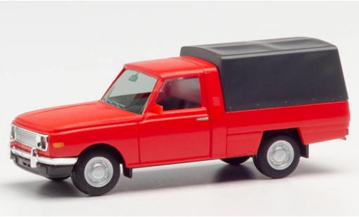 Diecast model cars Wartburg 353 Trans red 1966 avec toile 1/87 Herpa