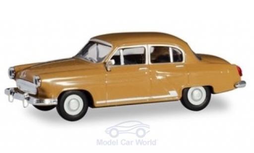 Diecast model cars Wolga M21 Base brown 1/87 Herpa