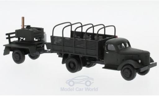 Diecast model cars Zil 164 Base ZIL NVA in Polen flatbed with Spiegel and Feldk&Atilde;&frac14;chen-Anh&Atilde;&curren;nger 1/87 Herpa