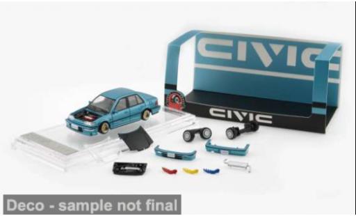 Diecast model cars Honda Civic EF2 () blue 1991 1/64 BM Creations