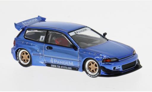Diecast model cars Honda Civic Base (EG6) by Pandem blue 1/64 Pop Race
