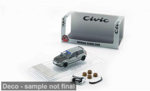 Diecast model cars Honda Civic Base EG6 grey 1/64 BM Creations