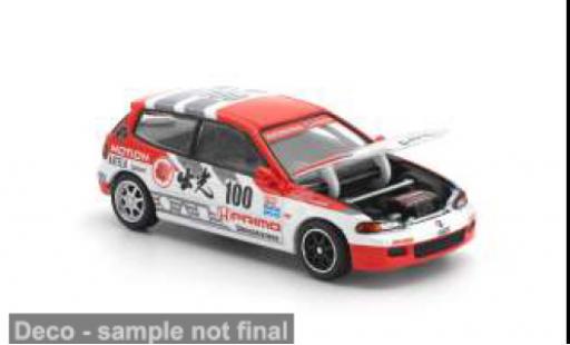 Diecast model cars Honda Civic Base EG6 red/white 1/64 Pop Race