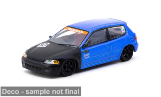 Diecast model cars Honda Civic Base EG6 ( 10th Anniversary) blue/black 1/64 Tarmac Works