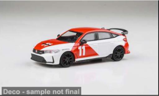 Diecast model cars Honda Civic Type R (FL5) orange/white 2025 1/64 Para64