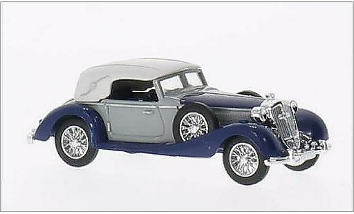Horch 853 Cabriolet 1/87 Busch Convertible closed grey/blue 1933 diecast model cars