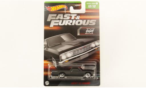 Diecast model cars Chevrolet El Camino pickup matt anthracite rapide & Furious 1972 1/64 Hot Wheels