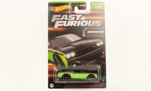 Diecast model cars Dodge Challenger R/T la chaux/black rapide & Furious 1/64 Hot Wheels