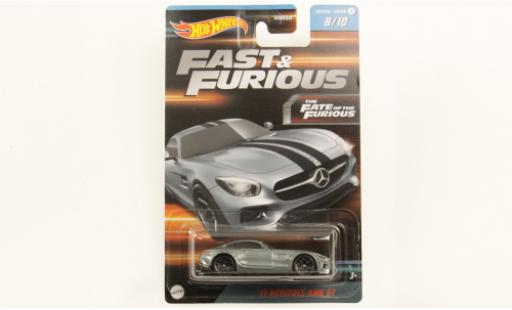 Diecast model cars Mercedes AMG GT Base metallise grey rapide & Furious 2015 1/64 Hot Wheels