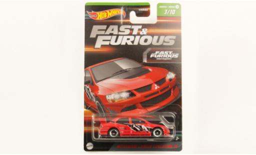 Diecast model cars Mitsubishi Lancer Evolution IX &Atilde;&copy;volution red/D&Atilde;&copy;corer rapide & Furious 1/64 Hot Wheels
