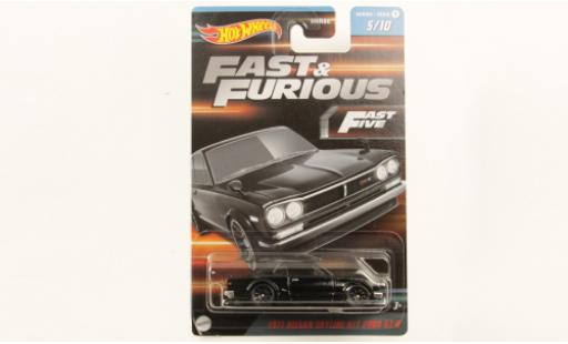 Diecast model cars Nissan Skyline 2000 GT-R (KPGC110) black rapide & Furious 1971 1/64 Hot Wheels