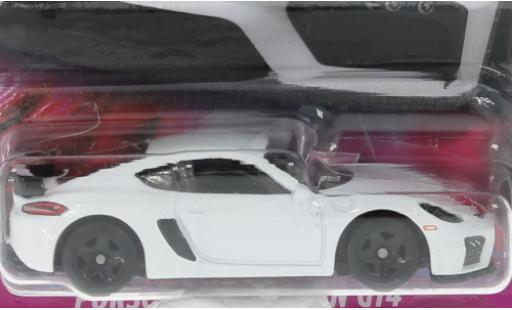 Diecast model cars Porsche 718 GT4 white rapide & Furious 1/64 Hot Wheels