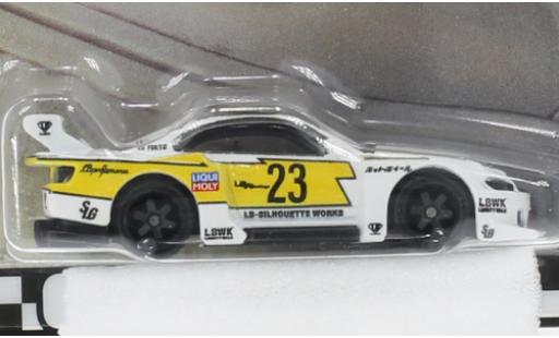 Diecast model cars Nissan Silvia S15 () LB-Super Silhouette white/yellow 1/64 Hot Wheels Premium