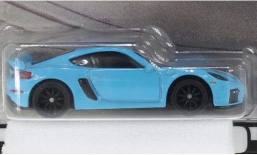 Diecast model cars Porsche 718 GT4 blue 1/64 Hot Wheels Premium