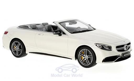 Diecast model cars Mercedes Classe S AMG S 63 Convertible white 1/18 GT Spirit