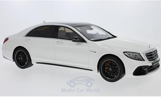 Diecast model cars Mercedes Classe S AMG S 63 Mopf Lang white 1/18 GT Spirit