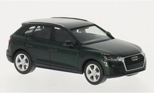 Diecast model cars Audi Q5 suv metallic green 1/87 Herpa