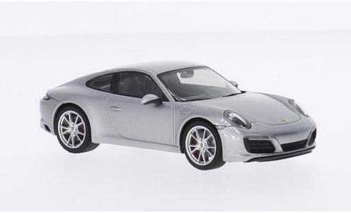 Diecast model cars Porsche 911 S Carrera Coupe grey 2015 1/43 Herpa