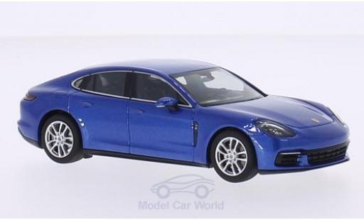 Diecast model cars Porsche Panamera 4S metallic blue 2016 1/43 Herpa