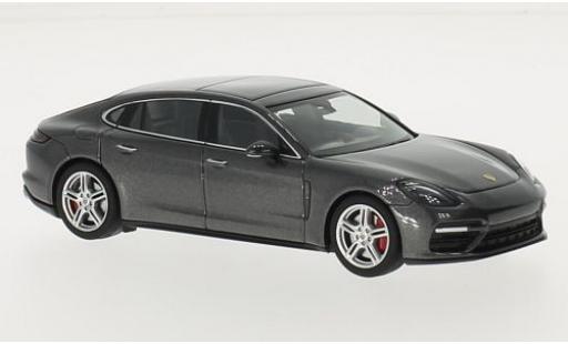 Diecast model cars Porsche Panamera Turbo Executive metallic grey 2016 1/43 Herpa