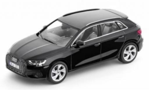 Diecast model cars Audi A3 sportback (8Y) black 2020 1/43 iScale